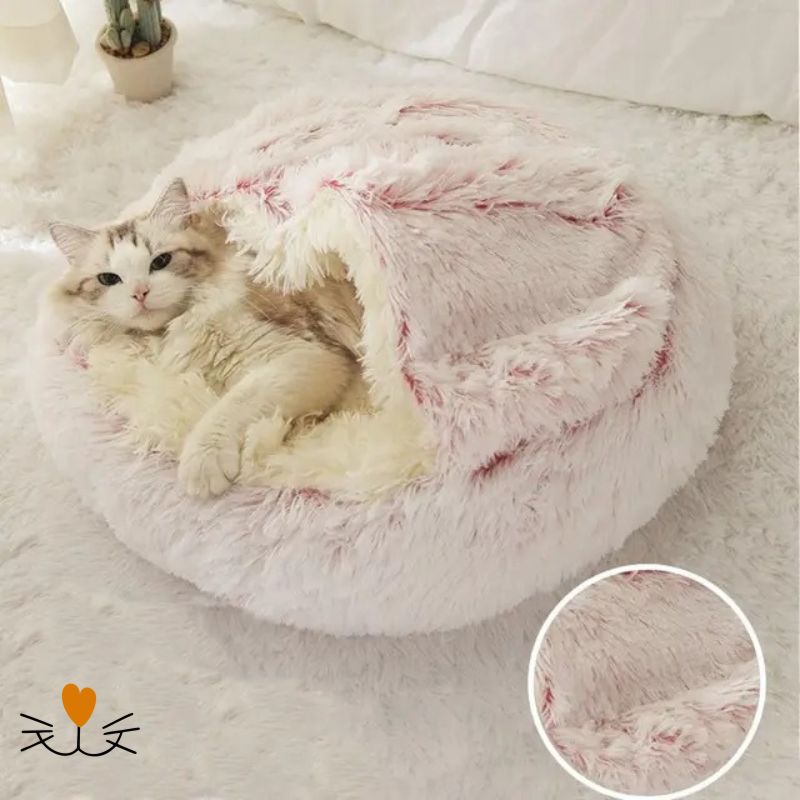 Coussin chat rose