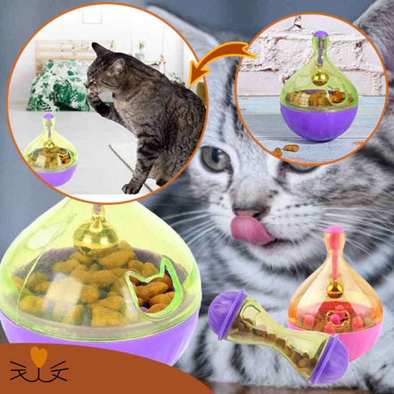 Distributeur de croquettes pour chat sablier