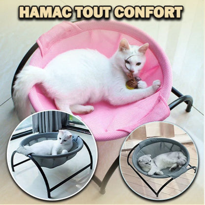Hamac pour chat rose 
