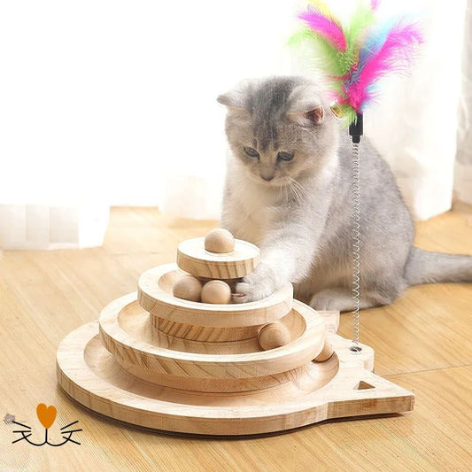 jouet pour chat en bois