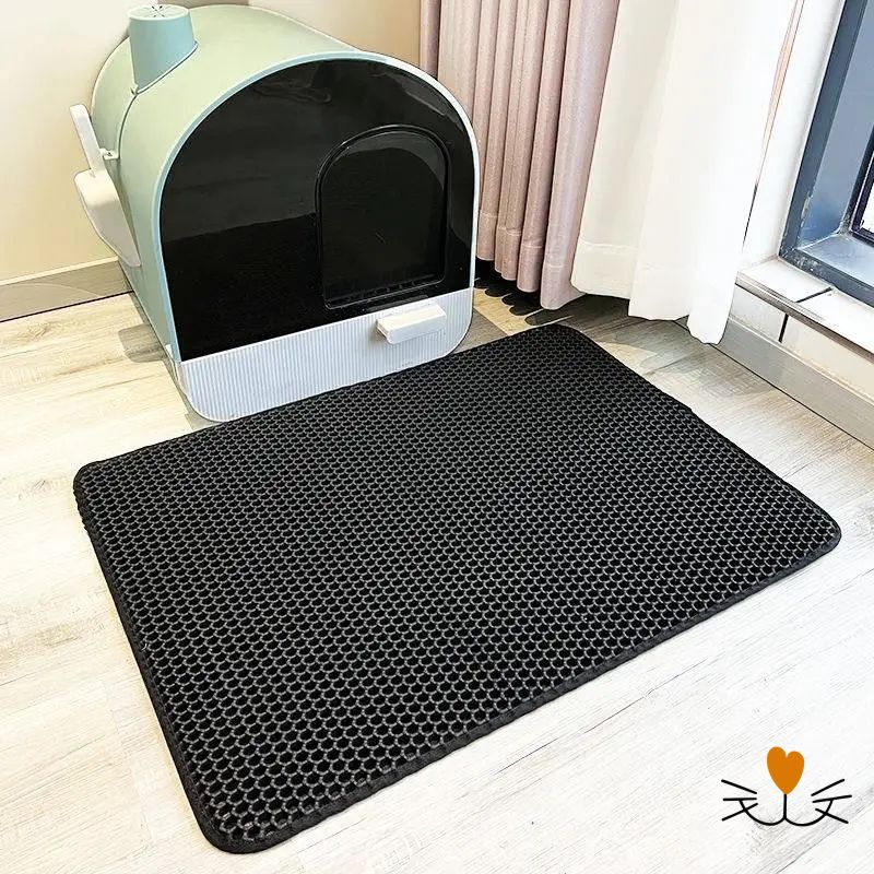 tapis litière chat noir