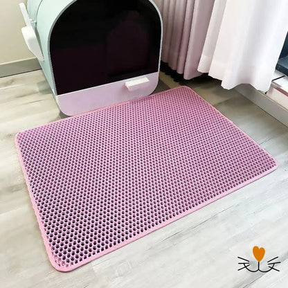 tapis litière chat rose