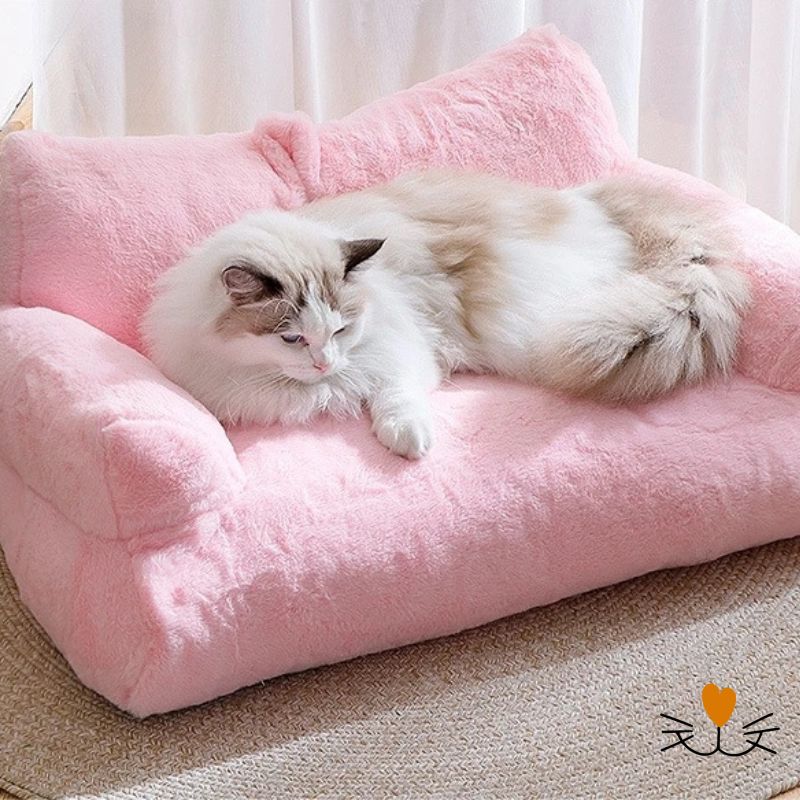 Canapé pour chat rose