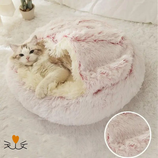 Coussin chat rose