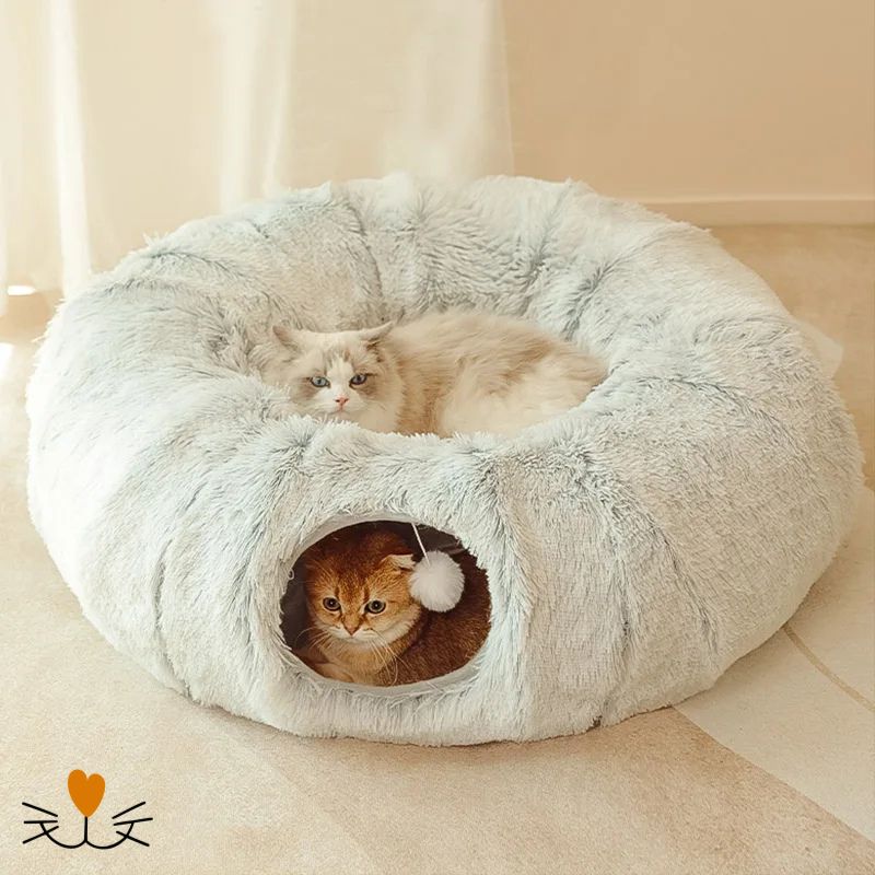 coussin chat tunnel