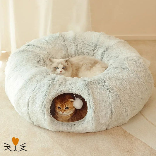 coussin chat tunnel