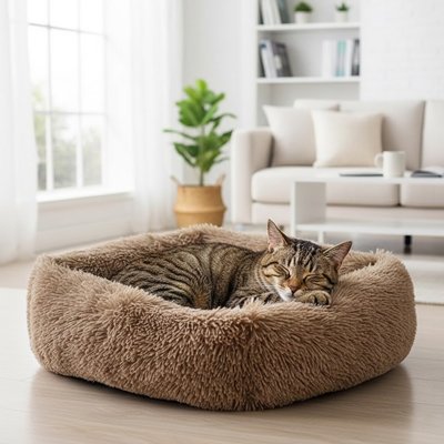 Coussin pour chat peluche moelleuse