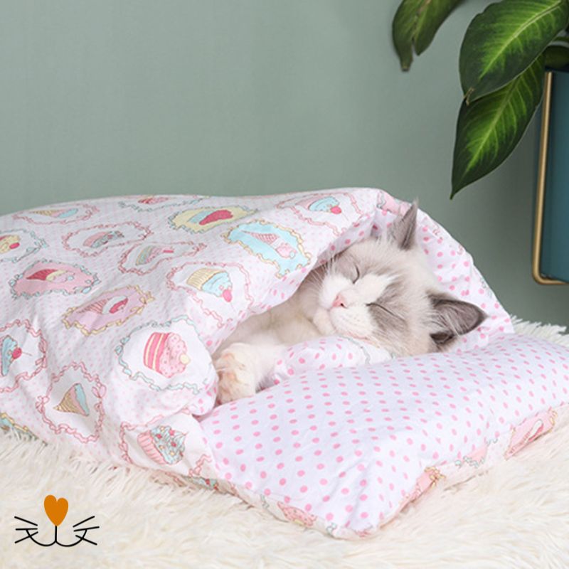 Coussin chat oreiller rose