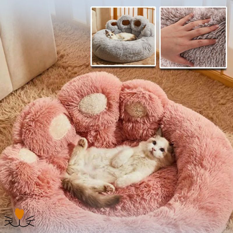 coussin chat rose