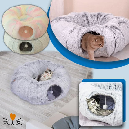 coussin chat tunnel fun