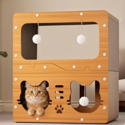 Griffoir Chat maison 2 en 1