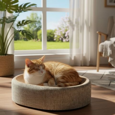 Griffoir chat panier repos