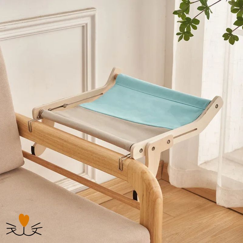 hamac pour chat bleu