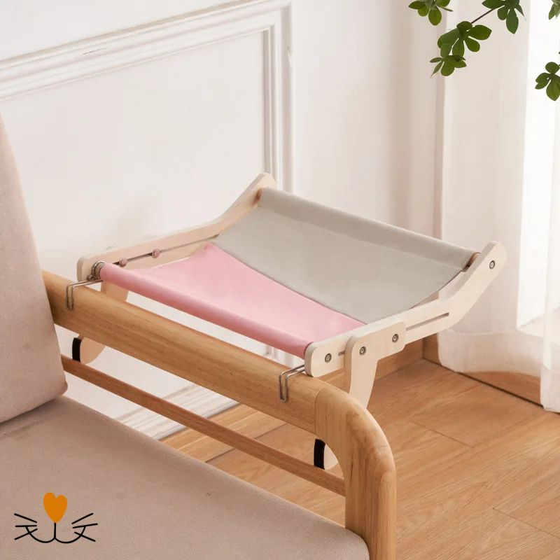 hamac pour chat rose