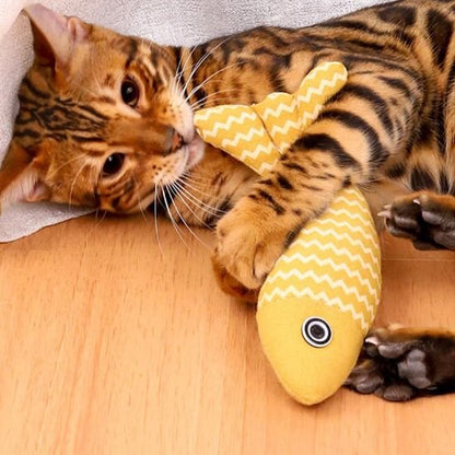 Jouet pour chat poisson a mordiller
