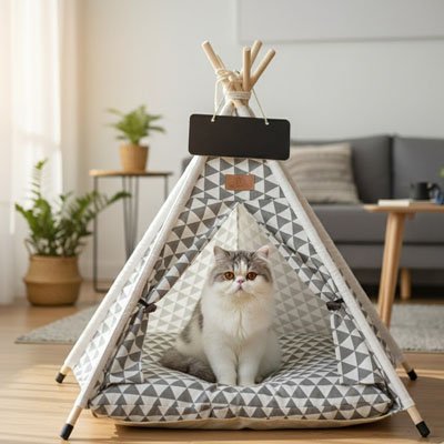 Lit pour chat tente intime