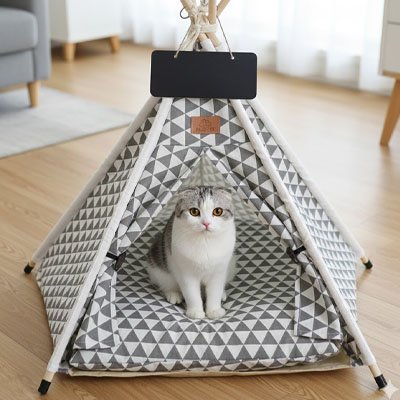 Lit pour chat tente moelleuse