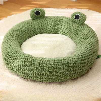 Panier chat grenouille moelleux