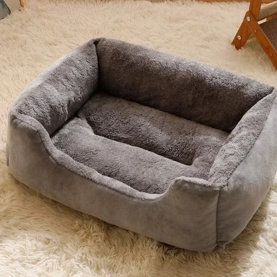 Panier chat moelleux gris