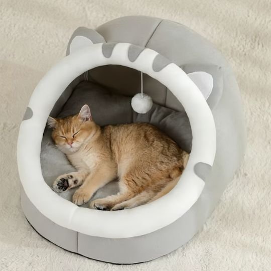 Panier chat tigre gris