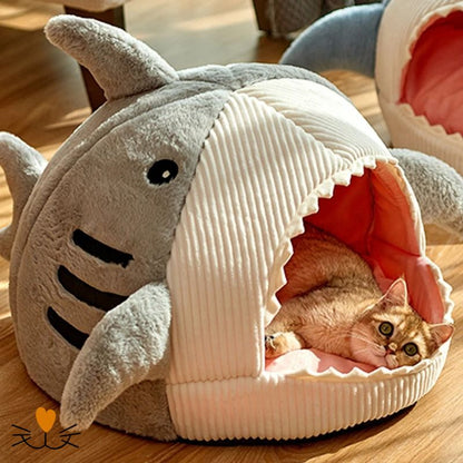 panier pour chat gris