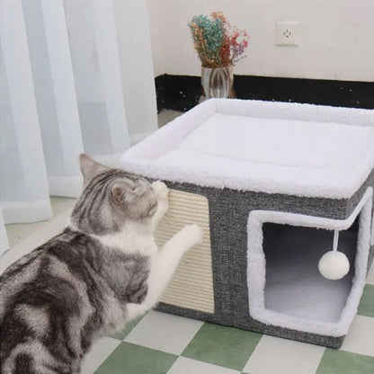 petite Maison pour chat griffoir